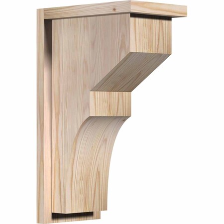 Ekena Millwork Monterey Smooth Corbel w/Backplate, Douglas Fir, 7 1/2"W x 12"D x 20"H COR08X12X20MON01SDF